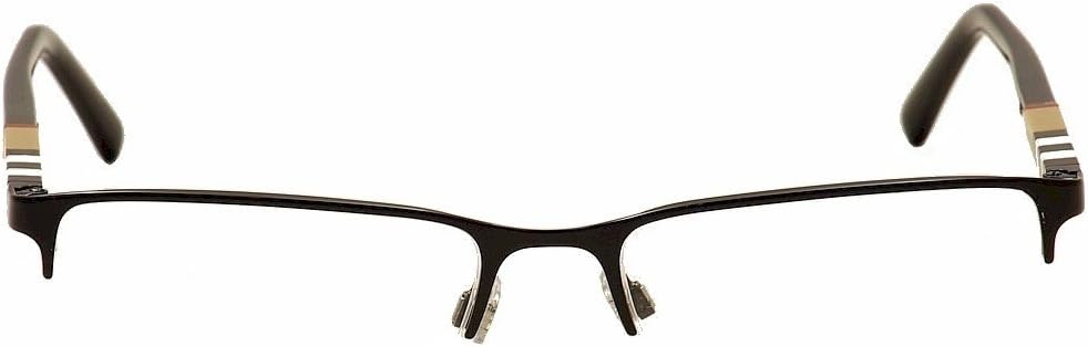 BURBERRY BE 1282 1001 Black Palladium Metal Semi-Rimless Eyeglasses 55mm…