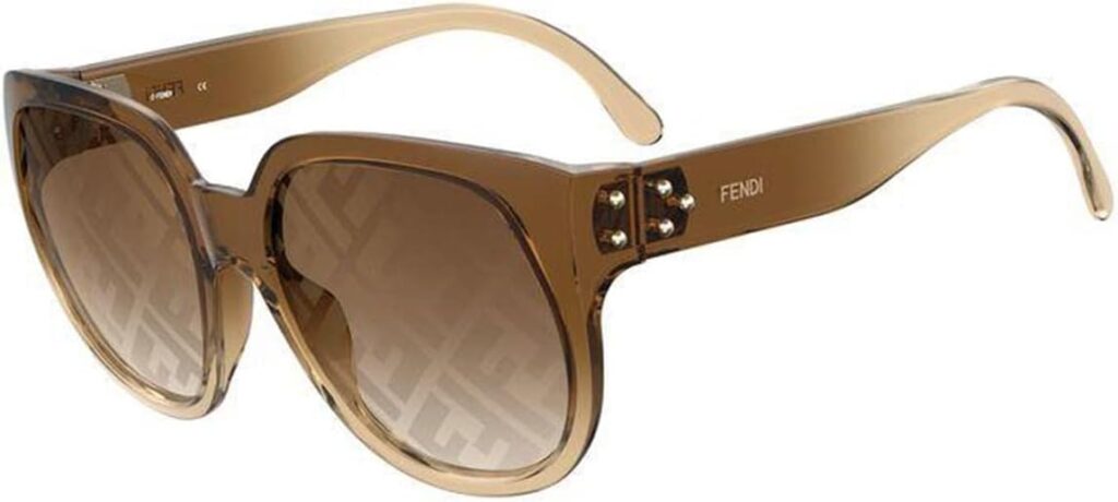 Fendi FF0403/G/S 09Q Brown FF0403/G/S Round Sunglasses Lens Category 2 Lens Mir
