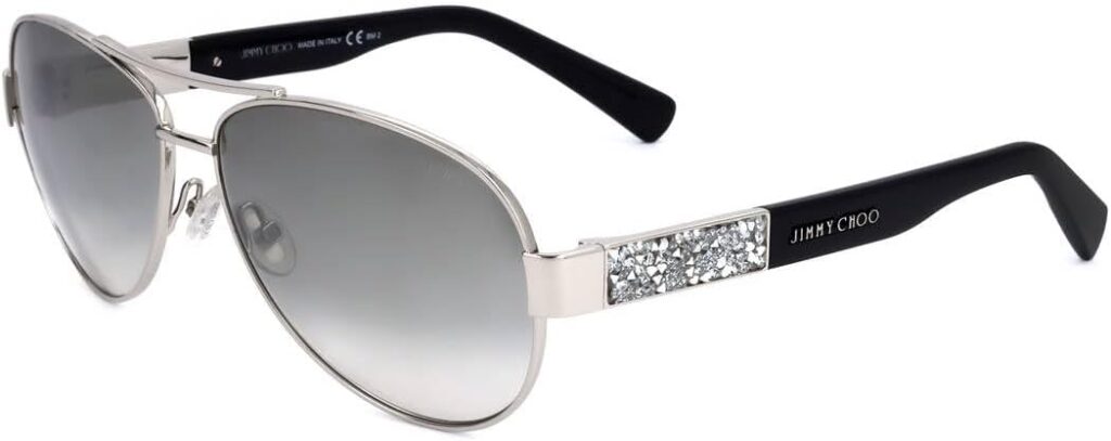Jimmy Choo Womens Baba/S Palladium/Grey Mirror Silver